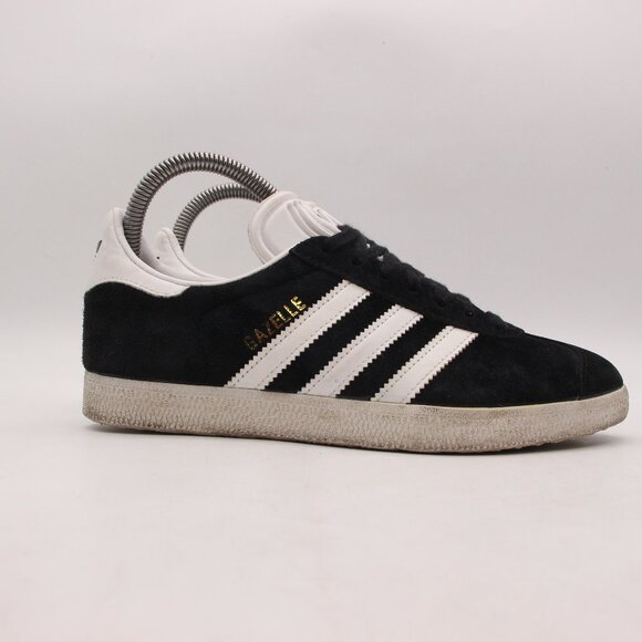 Adidas Originals Gazelle Men's Size 5 Women's 6 Black White Gold Sneakers BB5476 - Picture 1 of 9